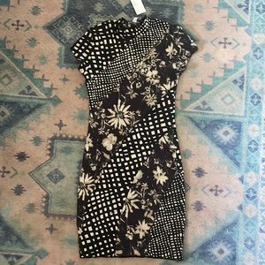 Body con printed dress